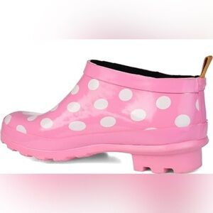 Journee Collection Women's Polka Dot Pink Rain Boots​​​